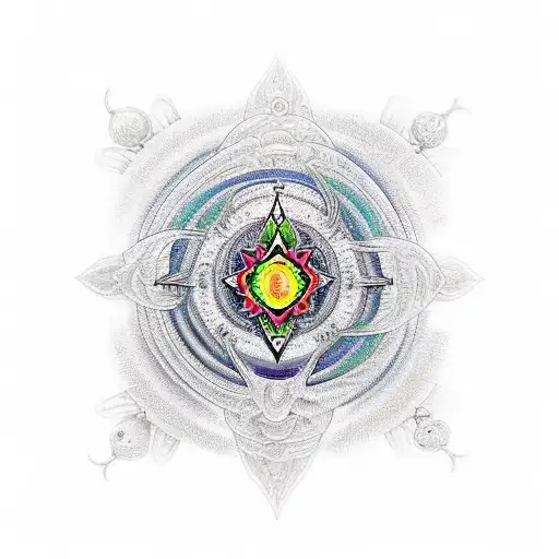 7 chakras tattoo design idea