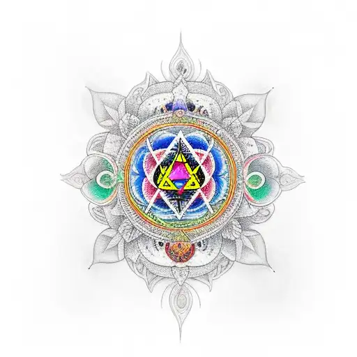7 chakras tattoo design idea