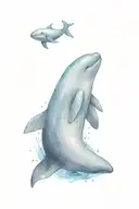 beluga whale tattoo design idea