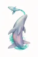 beluga whale tattoo design idea