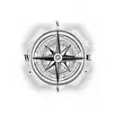 Compass and arrow design tattoo design idea