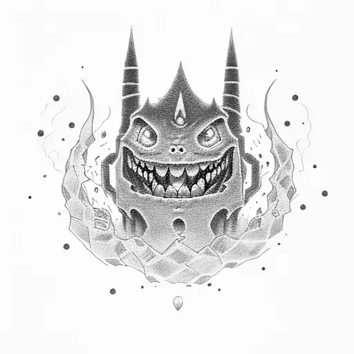 gengar tattoo design idea