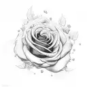 deadhead rose intertwined with gaming controller cables tattoo design idea