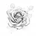 deadhead rose intertwined with gaming controller cables tattoo design idea