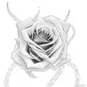 deadhead rose intertwined with gaming controller cables tattoo design idea