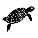 diving seeing a turtle  tattoo design idea