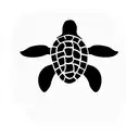 diving seeing a turtle  tattoo design idea