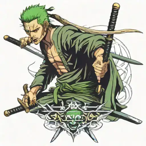 Roronoa Zoro  Swords without Zoro tattoo design idea