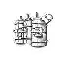 lock shock and barrel  tattoo design idea