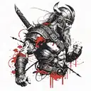 viking warrior tattoo design idea