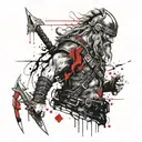 viking warrior tattoo design idea