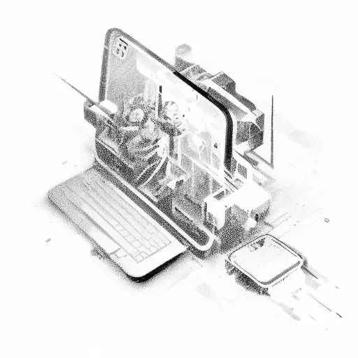 gaming WASD abstract graffiti tattoo design idea