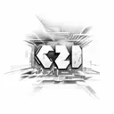 pc gaming abstract graffiti tattoo design idea