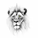 lion, rose, clock,  three swords tattoo design idea