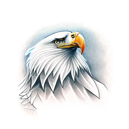 Eagle with wolf tattoo design idea