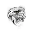 Eagle with wolf tattoo design idea