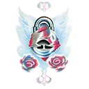 lock, 2 keys tattoo design idea
