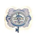 lock, 2 keys tattoo design idea