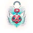 lock, 2 keys tattoo design idea
