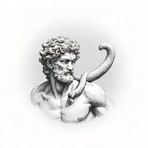 milo of croton carrying the bull on his shoulders tattoo design idea