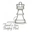 a pawn chess piece with a writing "there's no body to batter when your mind is your might" tattoo design idea