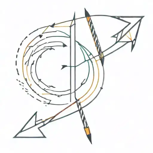 arrow showing growth and leadership tattoo design idea