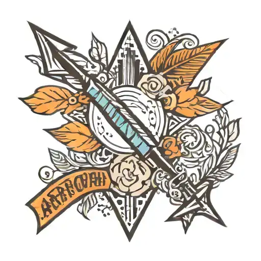 arrow showing growth and leadership tattoo design idea