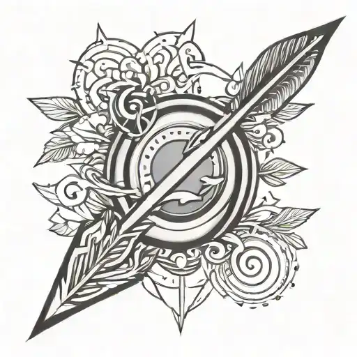 arrow showing growth and leadership tattoo design idea