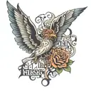 perspective text  tattoo design idea