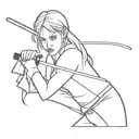 kill bill the bride character tattoo design idea