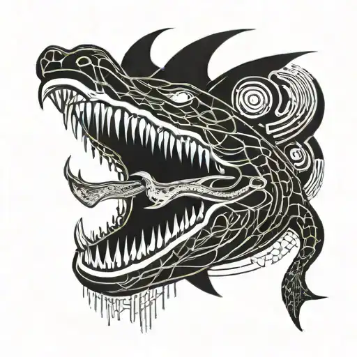 alligator gar tattoo design idea