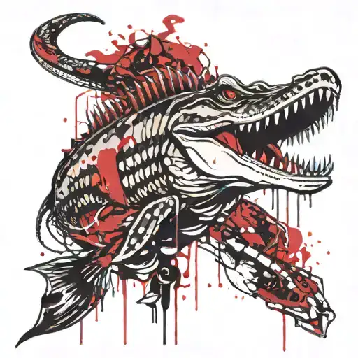 alligator gar tattoo design idea