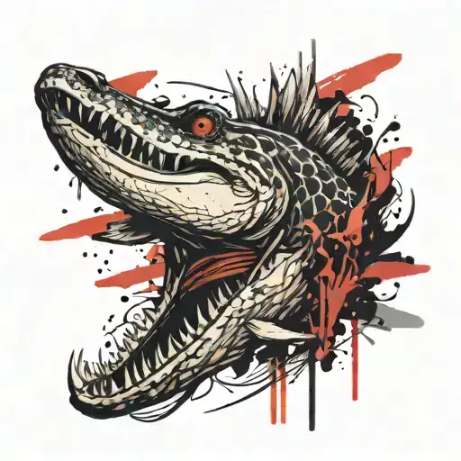 alligator gar tattoo design idea