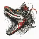 alligator gar tattoo design idea