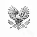 bicep raven with Maryland and Baltimore theme black and white tattoo design idea