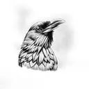 bicep raven with Maryland and Baltimore theme black and white tattoo design idea