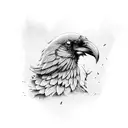 bicep raven with Maryland and Baltimore theme black and white tattoo design idea