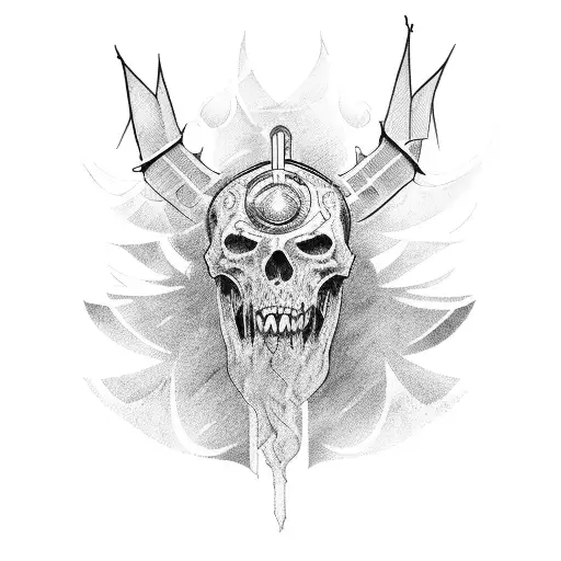 killing a false god tattoo design idea