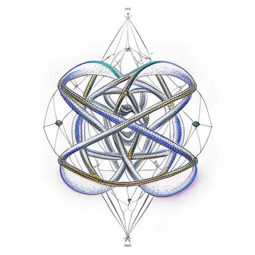dna helix, atom tattoo design idea