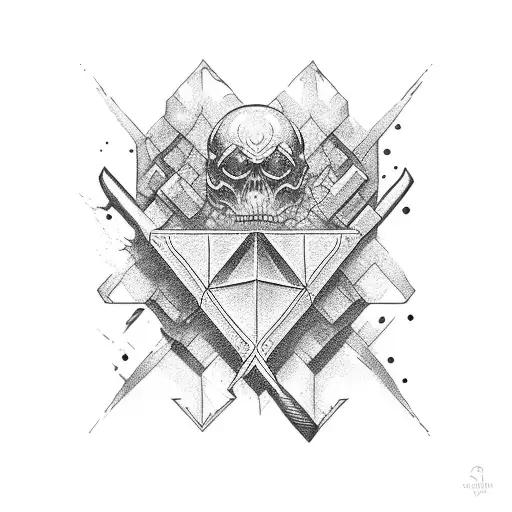 alchemist stone tattoo design idea