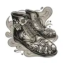 foot print and Luca tattoo design idea