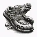 foot print and Luca tattoo design idea