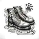 foot print and Luca tattoo design idea