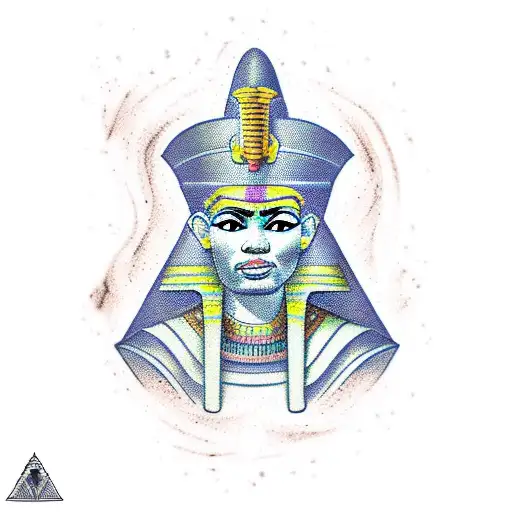 Egyptian pharaoh tattoo design idea