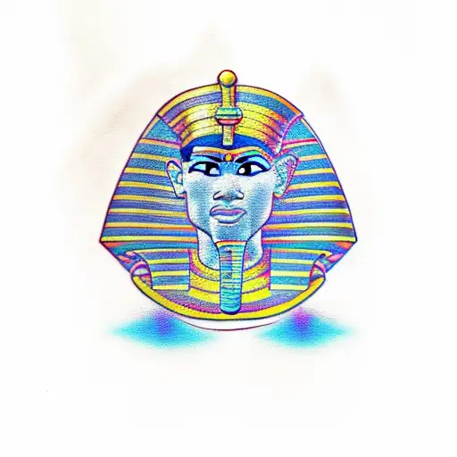 Egyptian pharaoh tattoo design idea