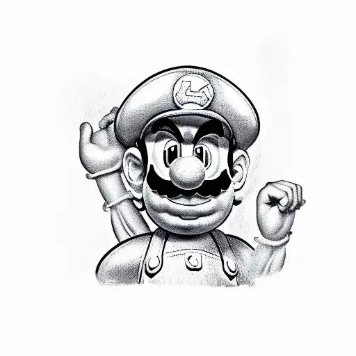 autism luigi tattoo design idea