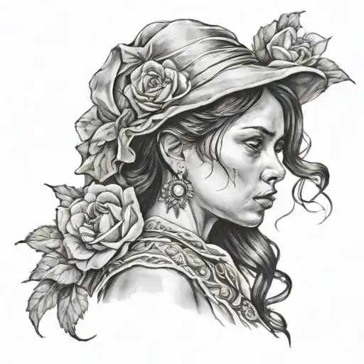 spanish girl  tattoo design idea