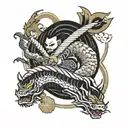 A traditional Japanese tattoo design inspired by the Yakuza video game series, with a mix of traditional motifs and modern elements tattoo design idea