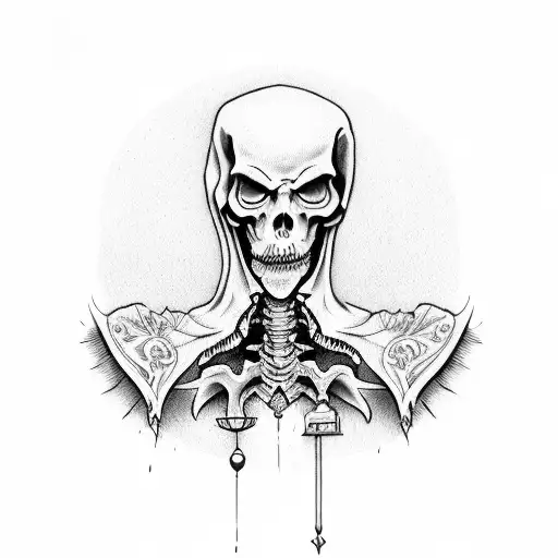 grim reaper hourglass tattoo design