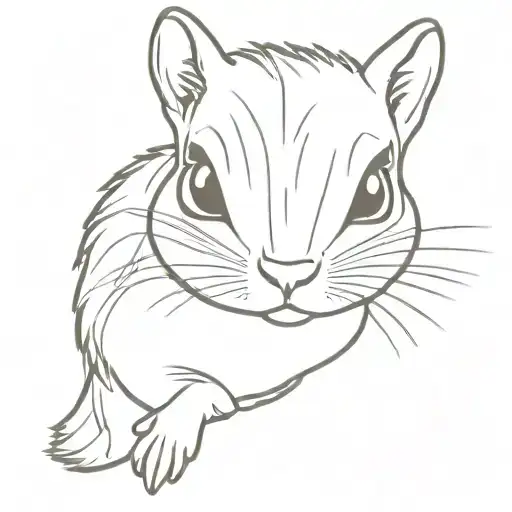 Chipmunk tattoo design idea